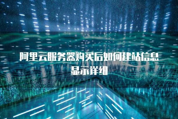 阿里云服务器购买后如何建站信息显示详细
