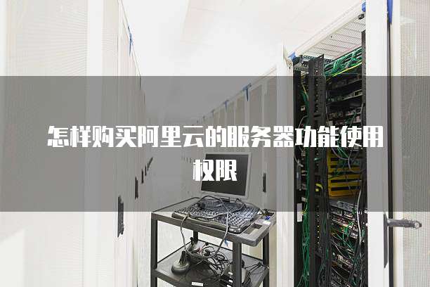 怎样购买阿里云的服务器功能使用权限