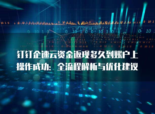 钉钉企速云资金返现多久到账户上操作成功:全流程解析与优化建议