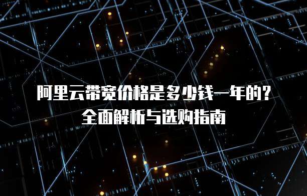 阿里云带宽价格是多少钱一年的?全面解析与选购指南
