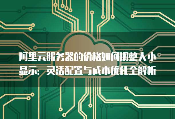 阿里云服务器的价格如何调整大小显示:灵活配置与成本优化全解析