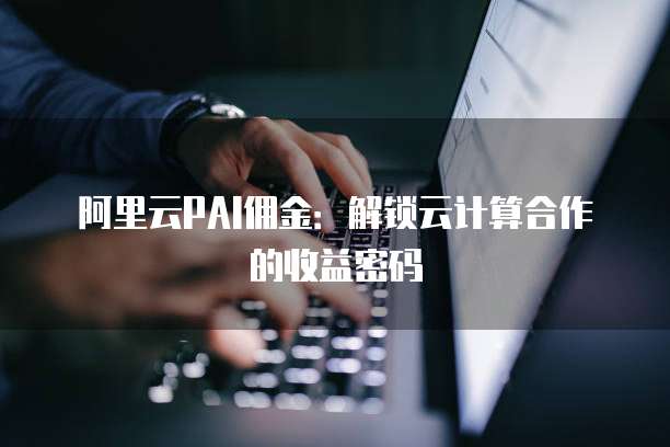阿里云PAI佣金:解锁云计算合作的收益密码