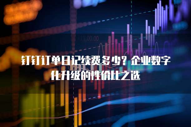 钉钉订单日记续费多少?企业数字化升级的性价比之选