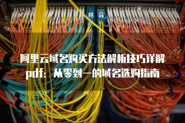 阿里云域名购买方法解析技巧详解pdf:从零到一的域名选购指南