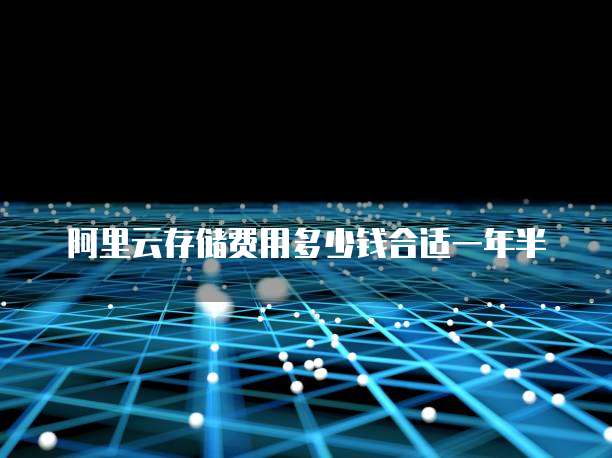阿里云存储费用多少钱合适一年半