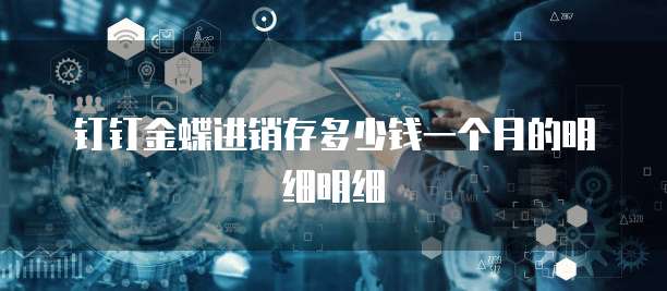 钉钉金蝶进销存多少钱一个月的明细明细