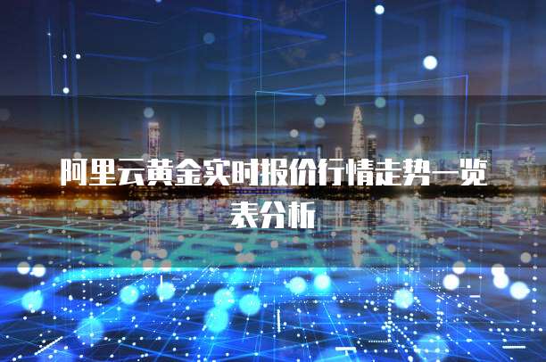 阿里云黄金实时报价行情走势一览表分析