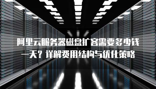 阿里云服务器磁盘扩容需要多少钱一天?详解费用结构与优化策略