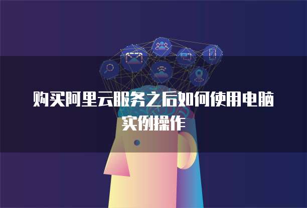 购买阿里云服务之后如何使用电脑实例操作