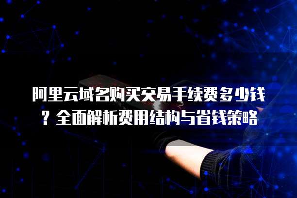 阿里云域名购买交易手续费多少钱？全面解析费用结构与省钱策略