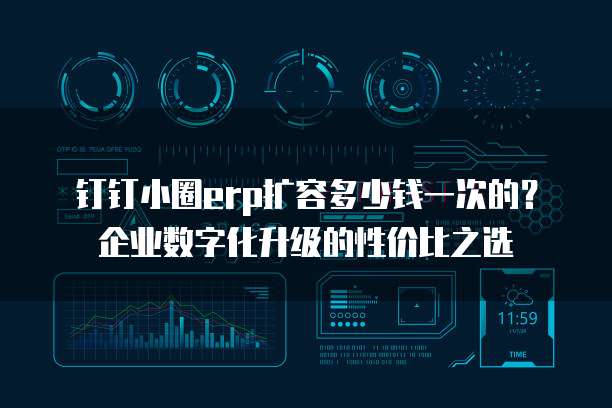 钉钉小圈erp扩容多少钱一次的?企业数字化升级的性价比之选