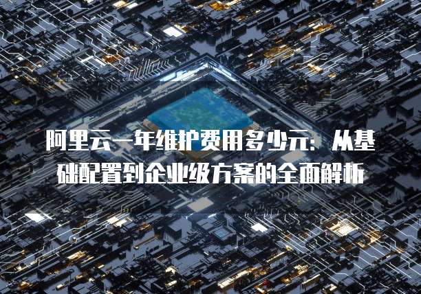 阿里云一年维护费用多少元:从基础配置到企业级方案的全面解析