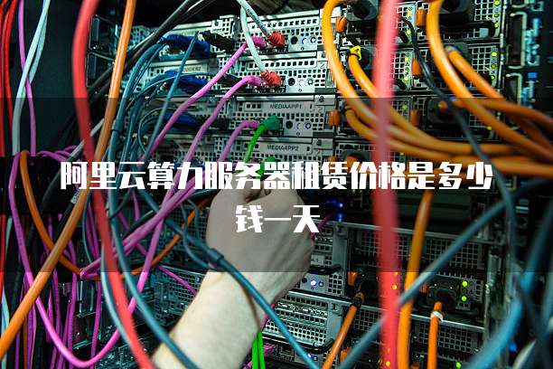 阿里云算力服务器租赁价格是多少钱一天