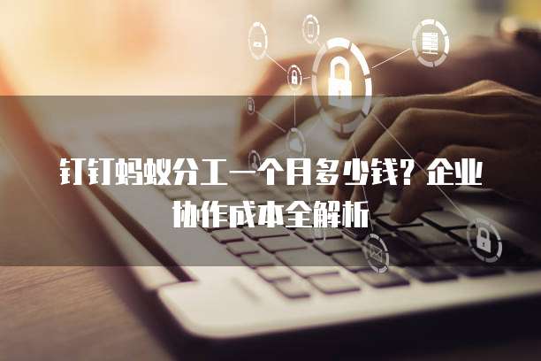 钉钉蚂蚁分工一个月多少钱?企业协作成本全解析
