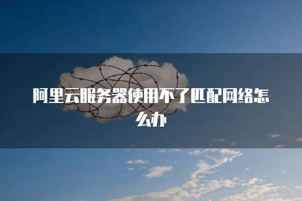 阿里云服务器使用不了匹配网络怎么办