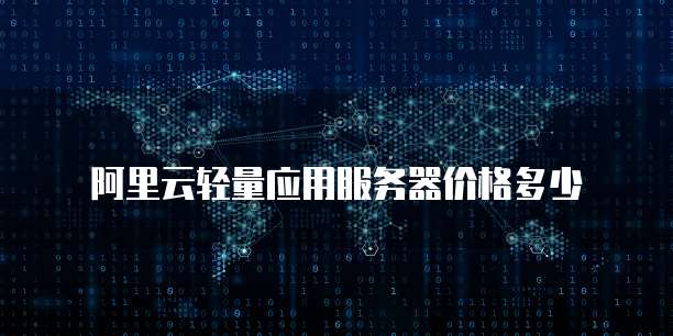阿里云轻量应用服务器价格多少