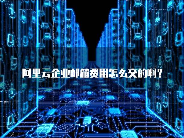 阿里云企业邮箱费用怎么交的啊?