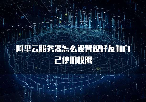 阿里云服务器怎么设置仅好友和自己使用权限