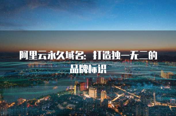 阿里云永久域名:打造独一无二的品牌标识
