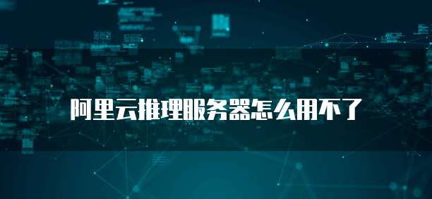 阿里云推理服务器怎么用不了