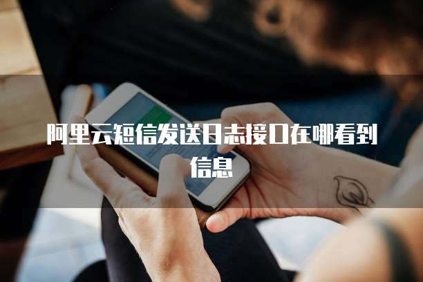 阿里云短信发送日志接口在哪看到信息