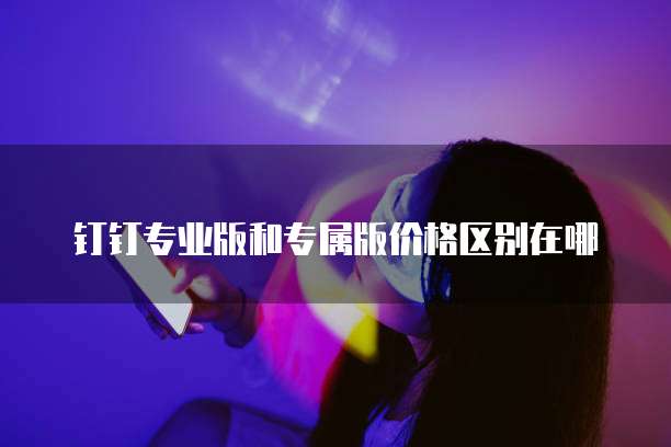 钉钉专业版和专属版价格区别在哪