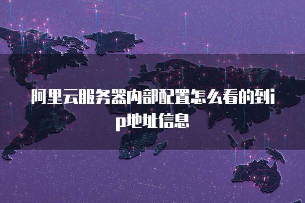 阿里云服务器内部配置怎么看的到ip地址信息