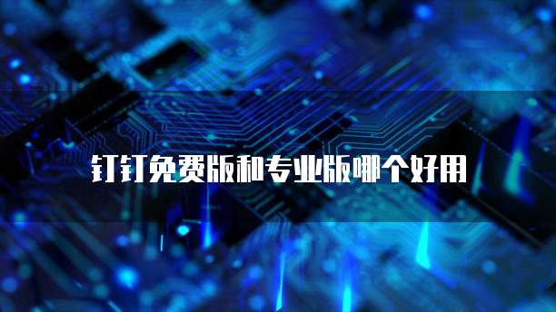钉钉免费版和专业版哪个好用