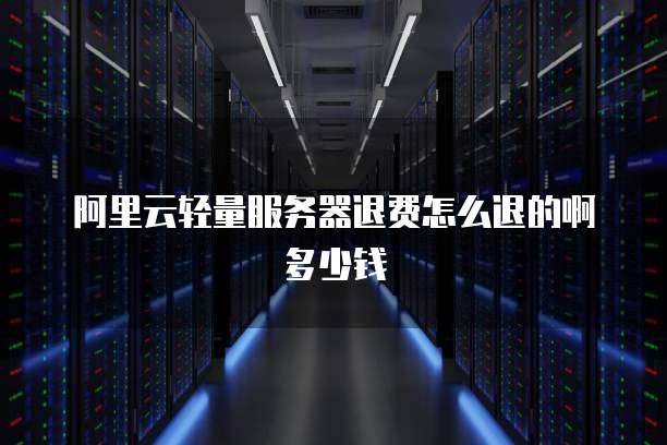 阿里云轻量服务器退费怎么退的啊多少钱