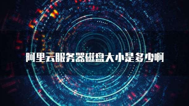 阿里云服务器磁盘大小是多少啊