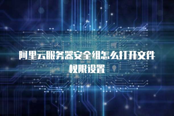 阿里云服务器安全组怎么打开文件权限设置