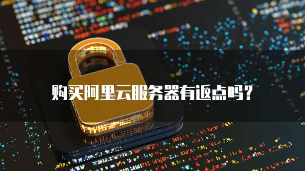 购买阿里云服务器有返点吗?