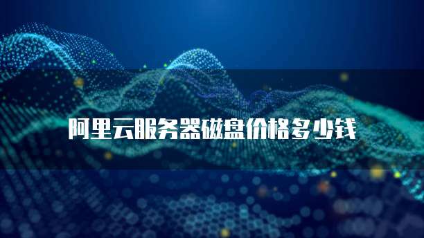 阿里云服务器磁盘价格多少钱