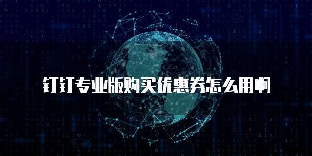 钉钉专业版购买优惠券怎么用啊