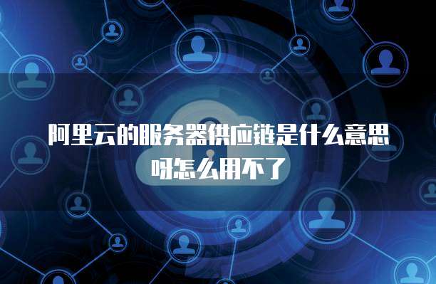 阿里云的服务器供应链是什么意思呀怎么用不了