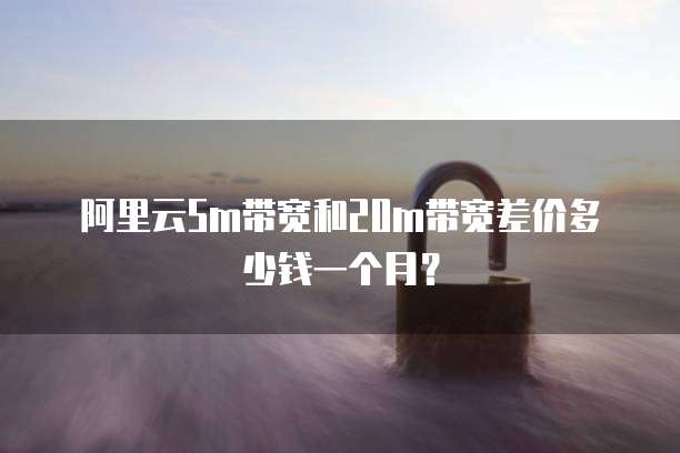 阿里云5m带宽和20m带宽差价多少钱一个月？