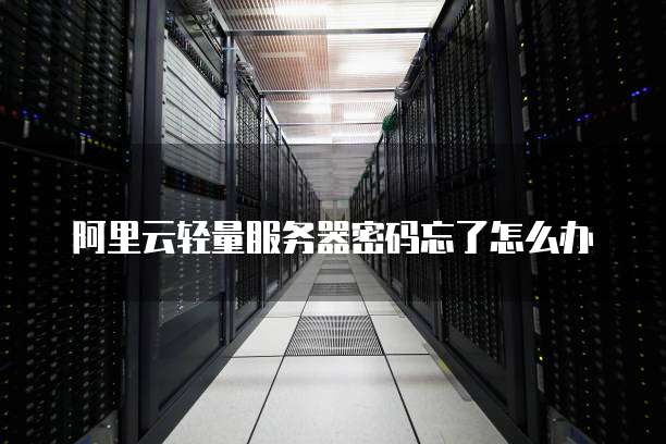 阿里云轻量服务器密码忘了怎么办