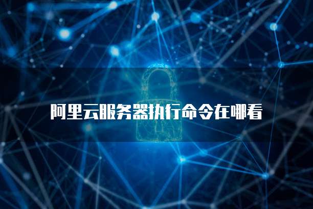 阿里云服务器执行命令在哪看
