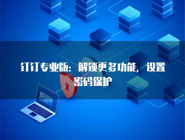 钉钉专业版：解锁更多功能，设置密码保护