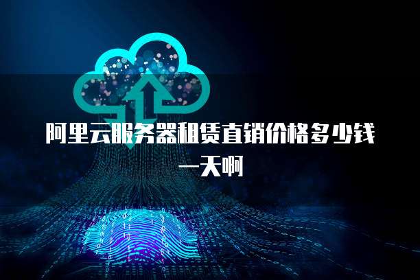 阿里云服务器租赁直销价格多少钱一天啊