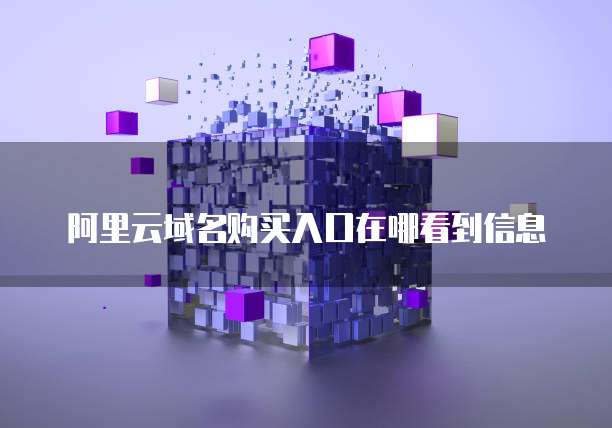 阿里云域名购买入口在哪看到信息
