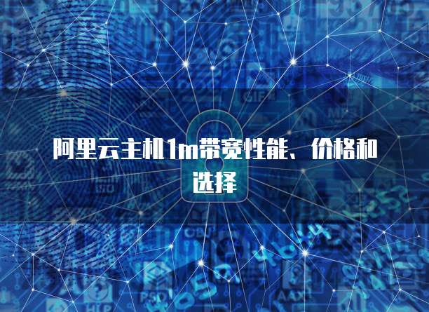 阿里云主机1m带宽性能、价格和选择