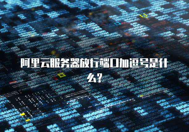 阿里云服务器放行端口加逗号是什么？