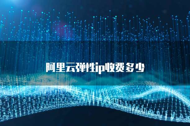 阿里云弹性ip收费多少
