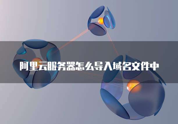 阿里云服务器怎么导入域名文件中