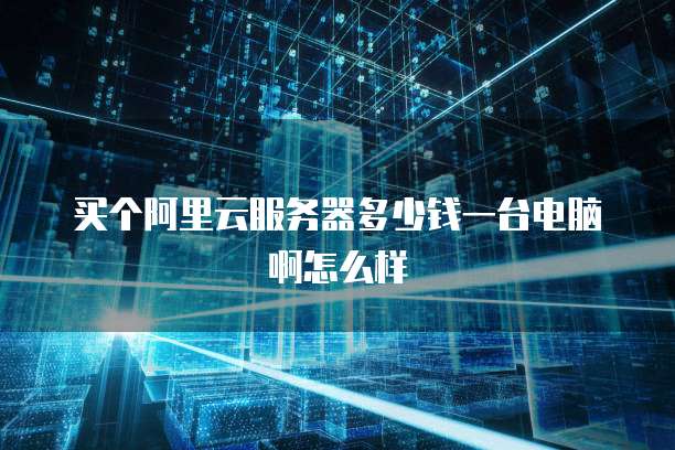 买个阿里云服务器多少钱一台电脑啊怎么样