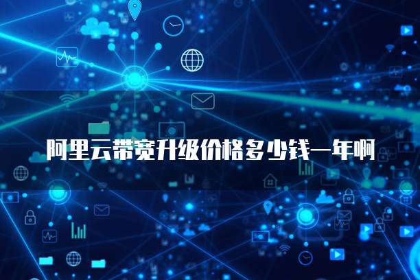 阿里云带宽升级价格多少钱一年啊
