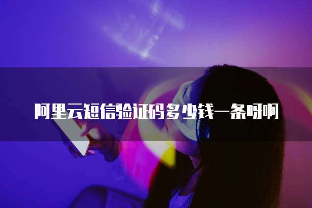 阿里云短信验证码多少钱一条呀啊