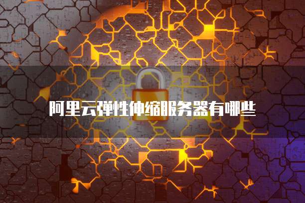 阿里云弹性伸缩服务器有哪些