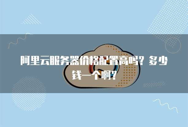 阿里云服务器价格配置高吗?多少钱一个啊?